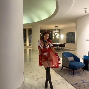 Red riding hood or Red Devil Costume 
Gloves cape and I have a basket purse